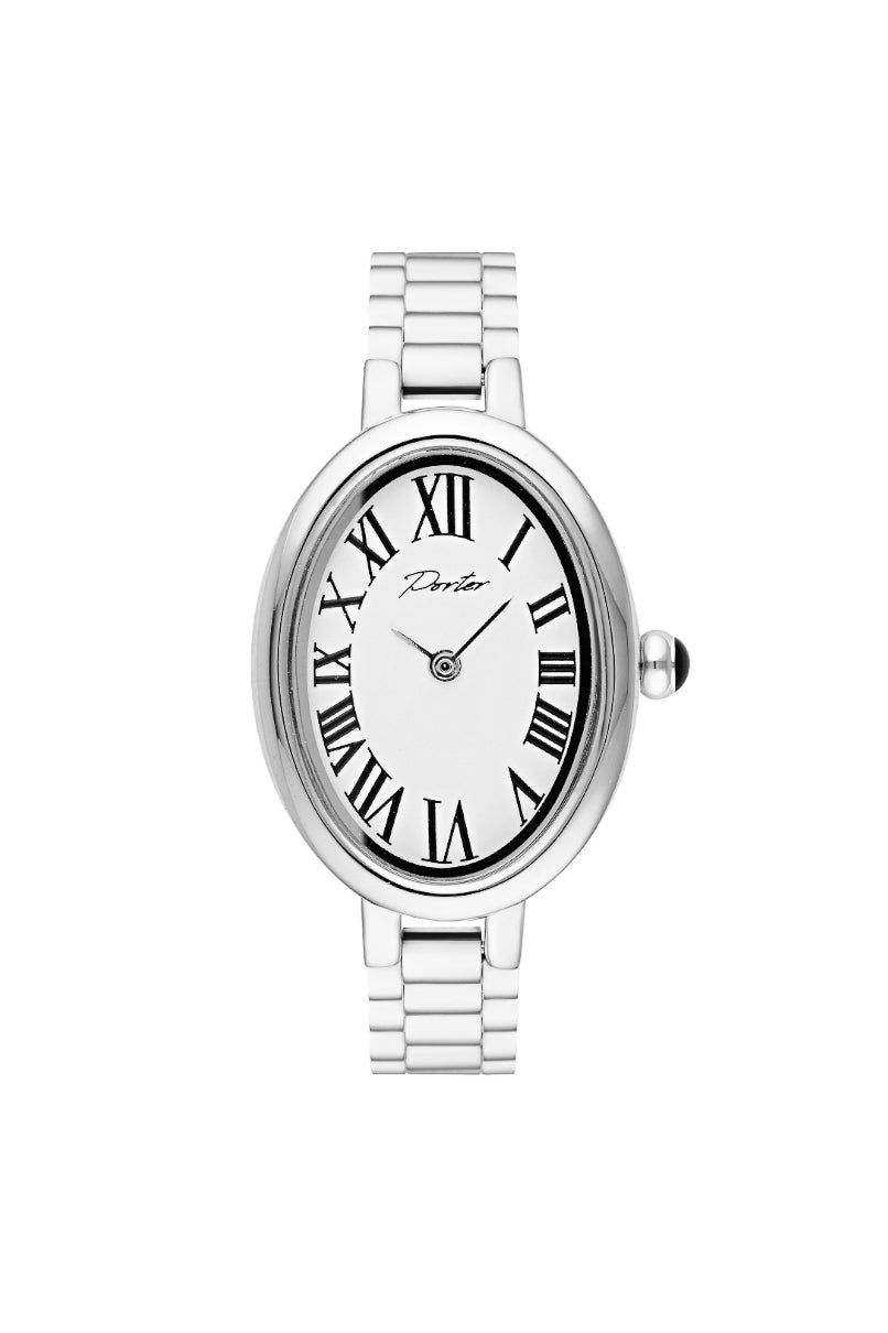 Porter Jewellery | Baby Link Watch White Gold Plated