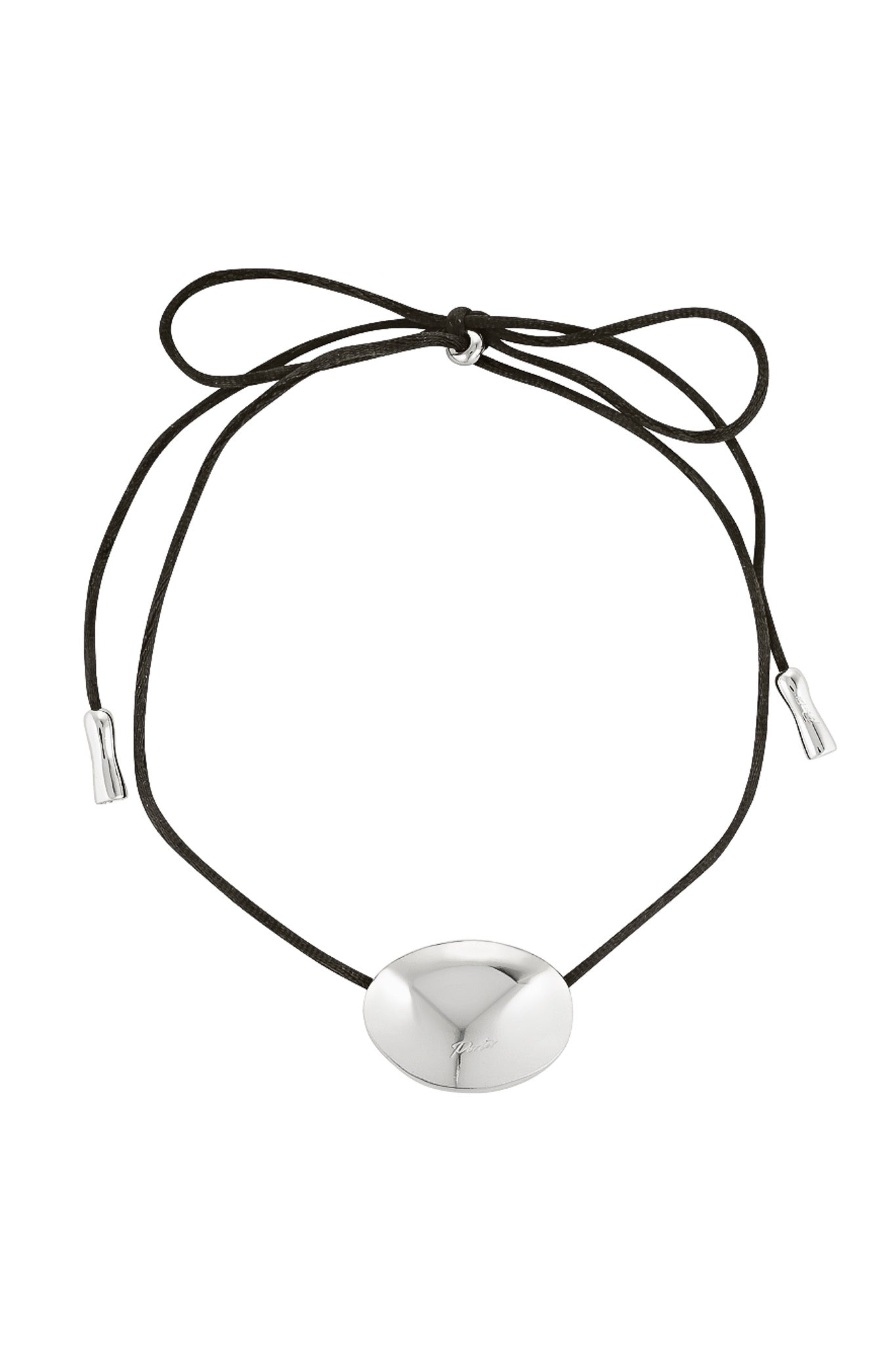 Porter Jewellery | 18k gold Vermeil | Bean Necklace Ebony Silver