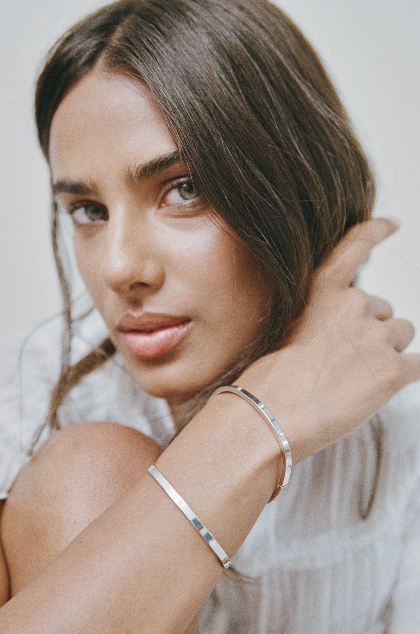 Porter Jewellery | 18k gold Vermeil | Dylan Bangle Celestial Clear Silver