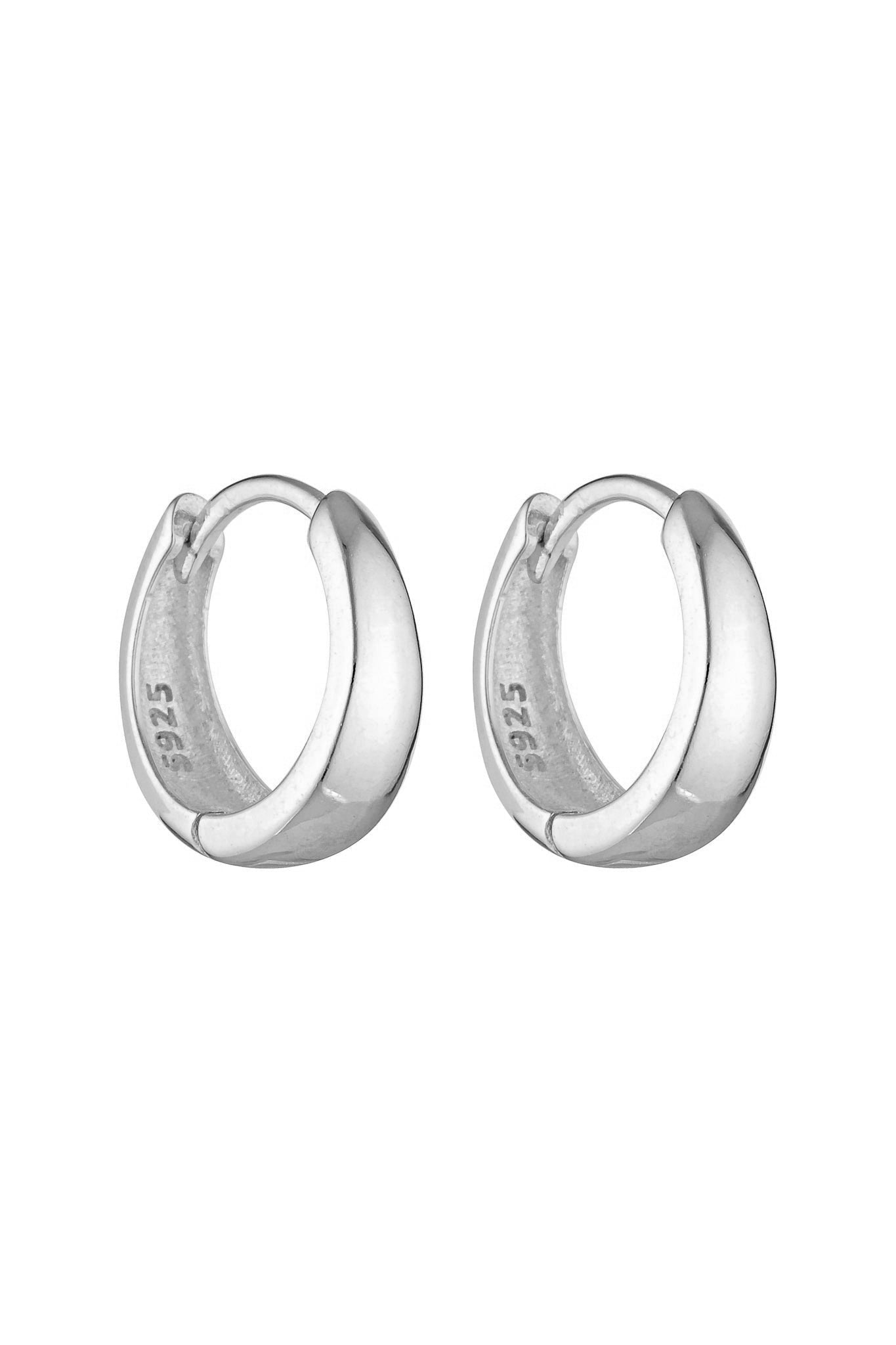 Porter Jewellery | 18k Gold Vermeil | Plain Huggies Silver
