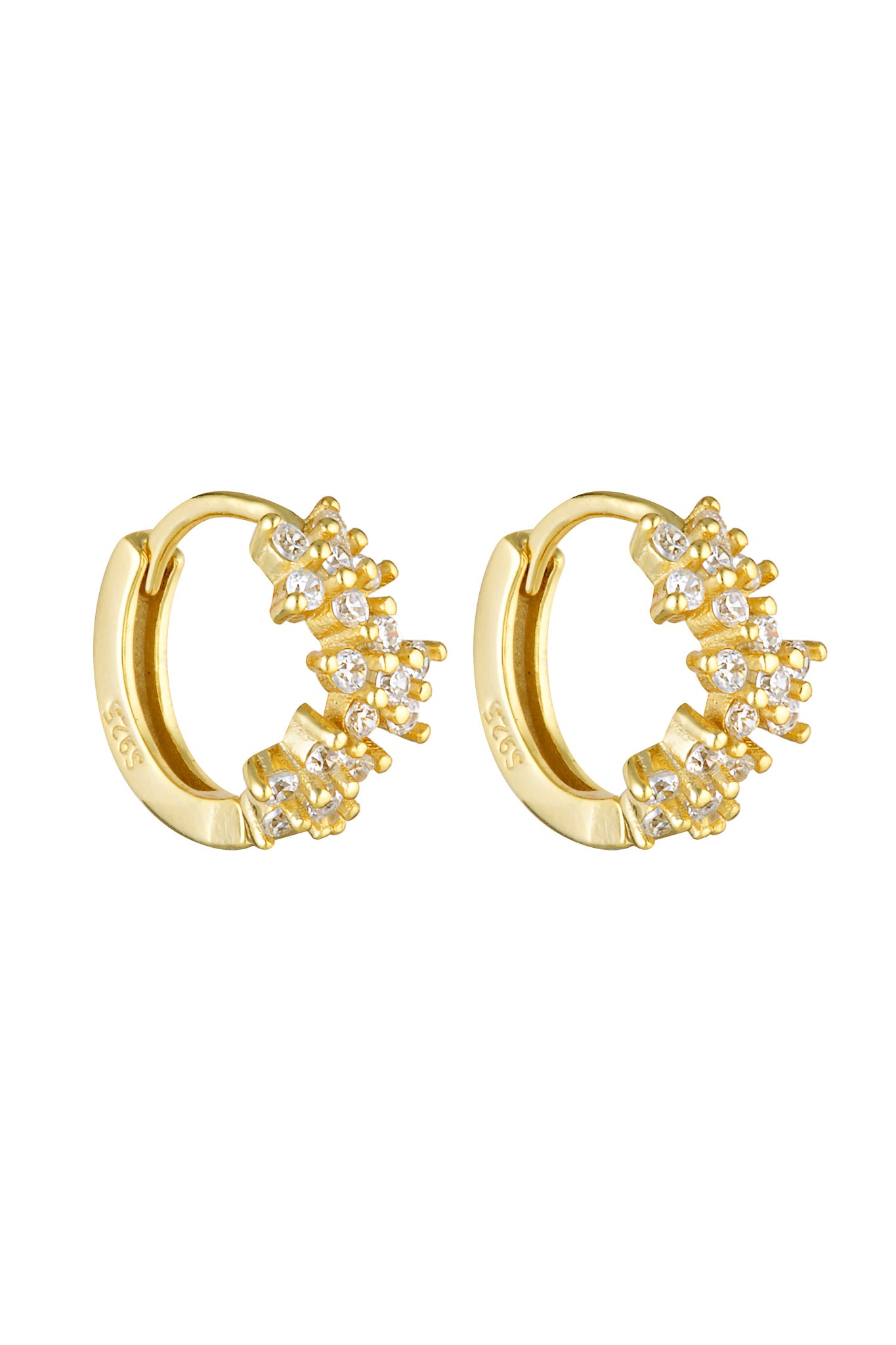 Porter Jewellery | 18k Gold Vermeil | Galaxy Huggies Gold Clear