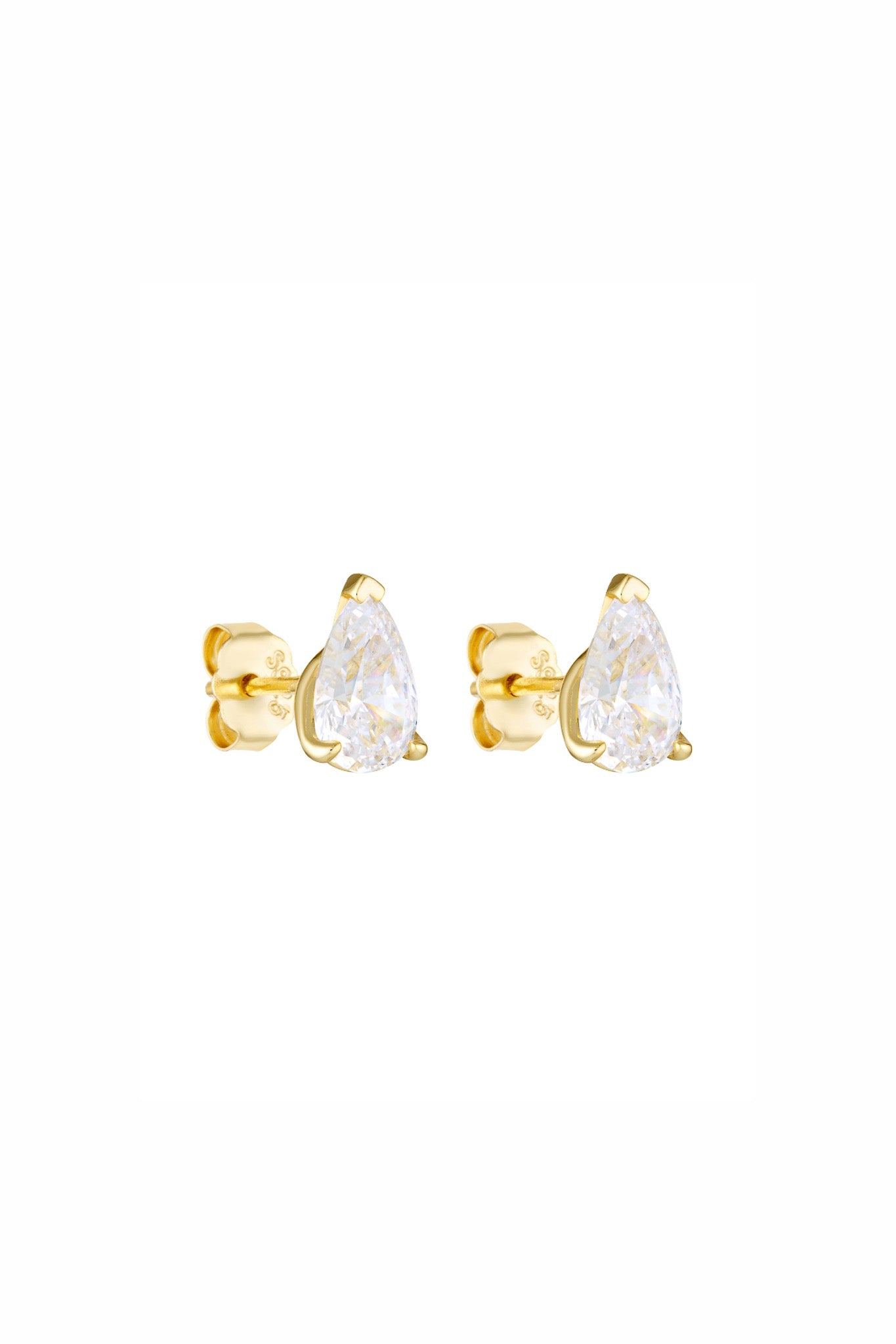 Porter Jewellery | 18k Gold Vermeil | Pear Studs 1CT