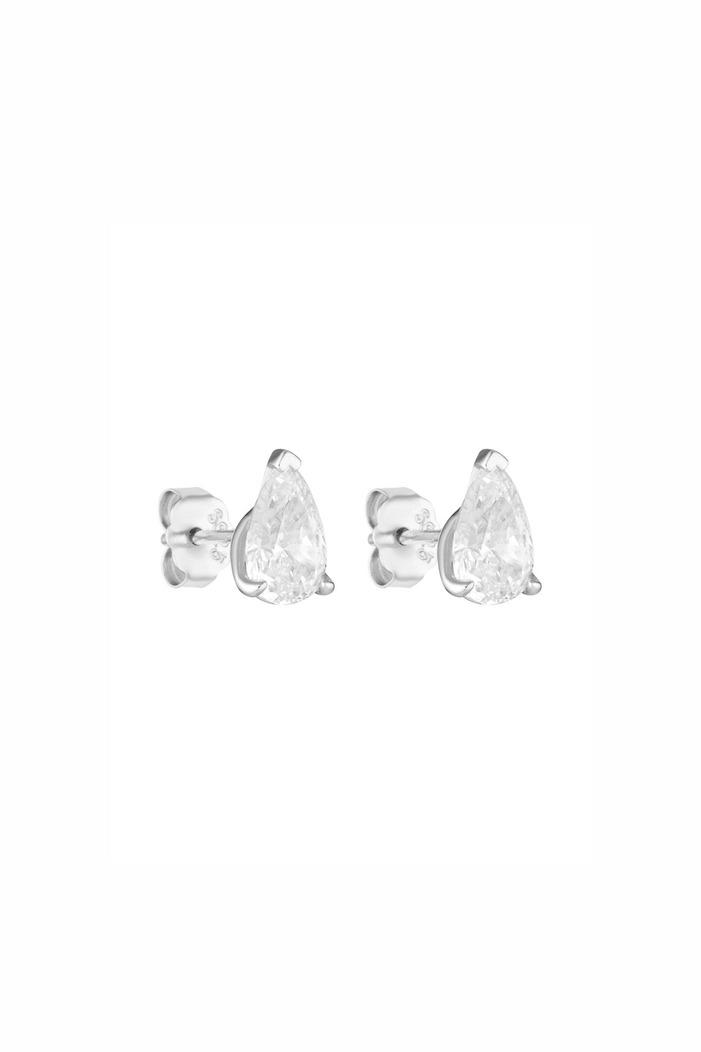 Porter Jewellery | Sterling Silver | Pear Studs 1CT