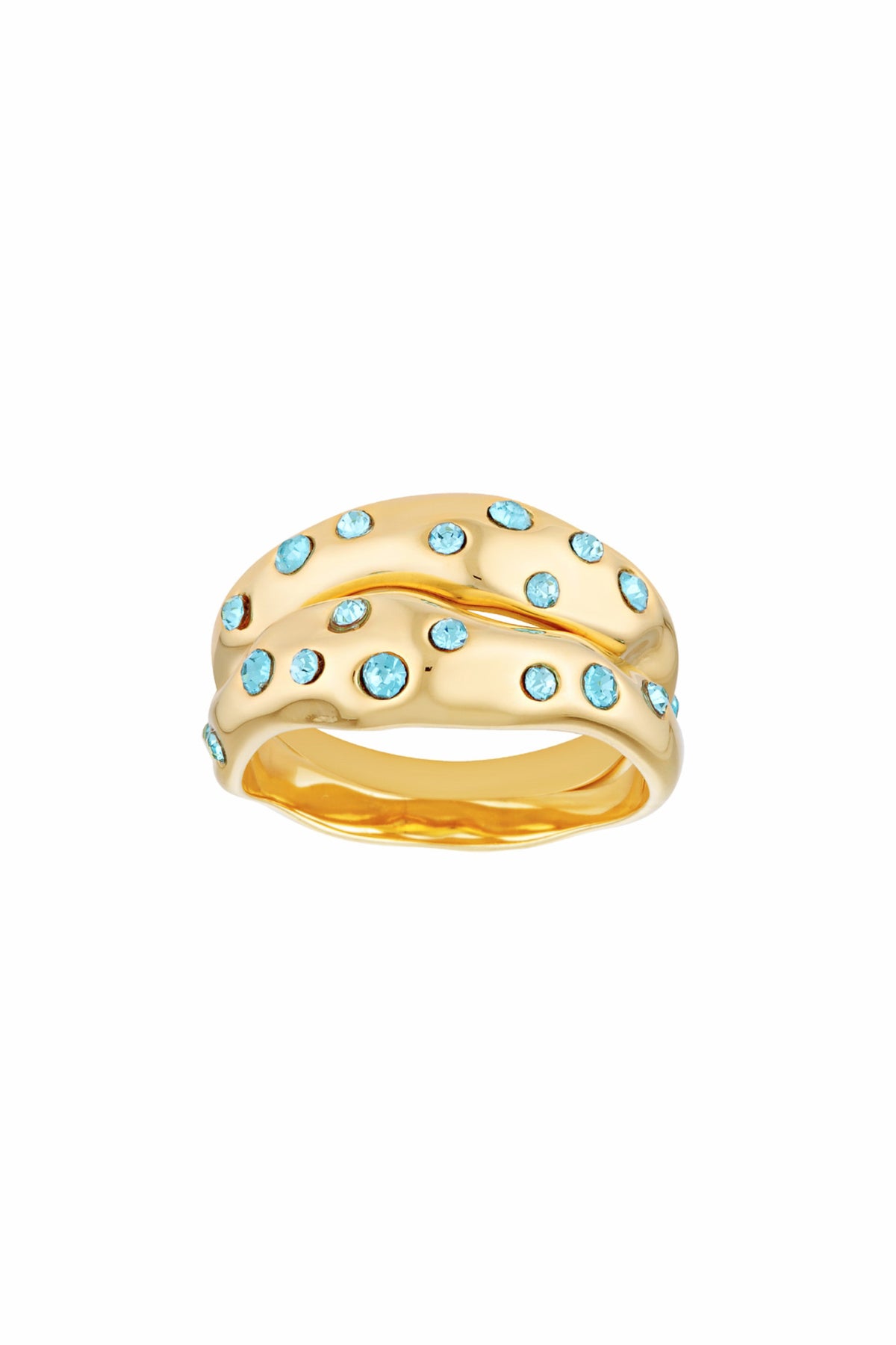 Porter Jewellery | 18k Gold Vermeil | Mali Ring Set Gold/Aquamarine