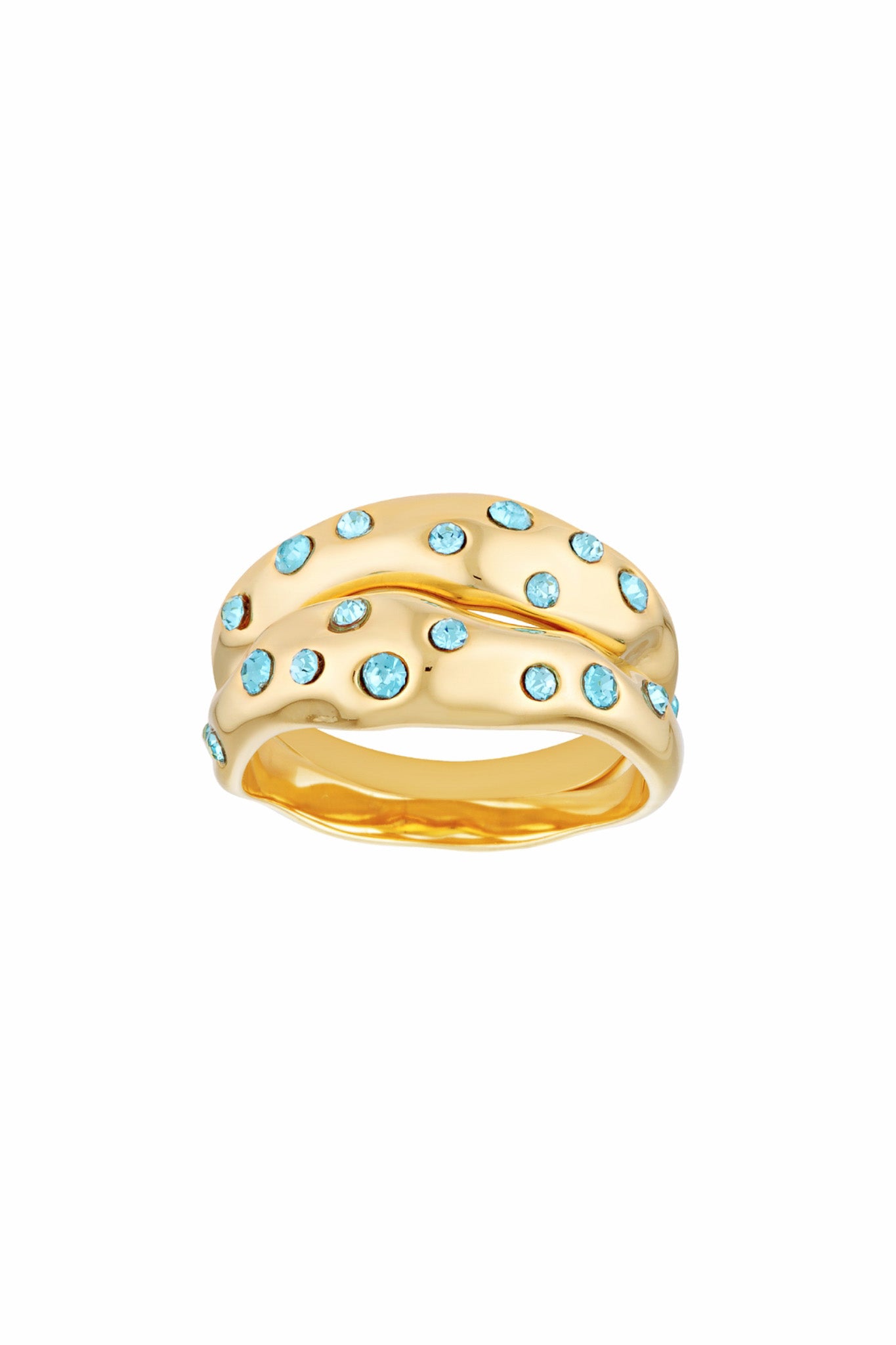 Porter Jewellery | 18k Gold Vermeil | Mali Ring Set Gold/Aquamarine
