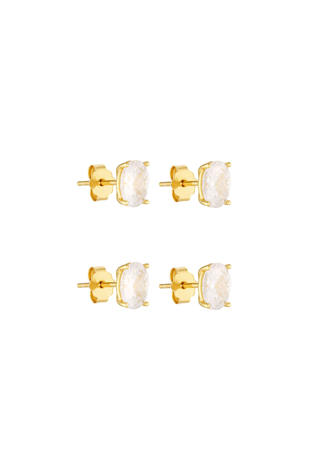 Oval Studs - Gold Set