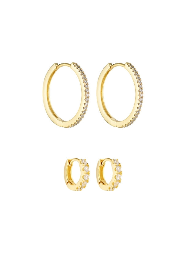 Angel Hoops 20mm & Angel Huggies 9mm - Gold Set