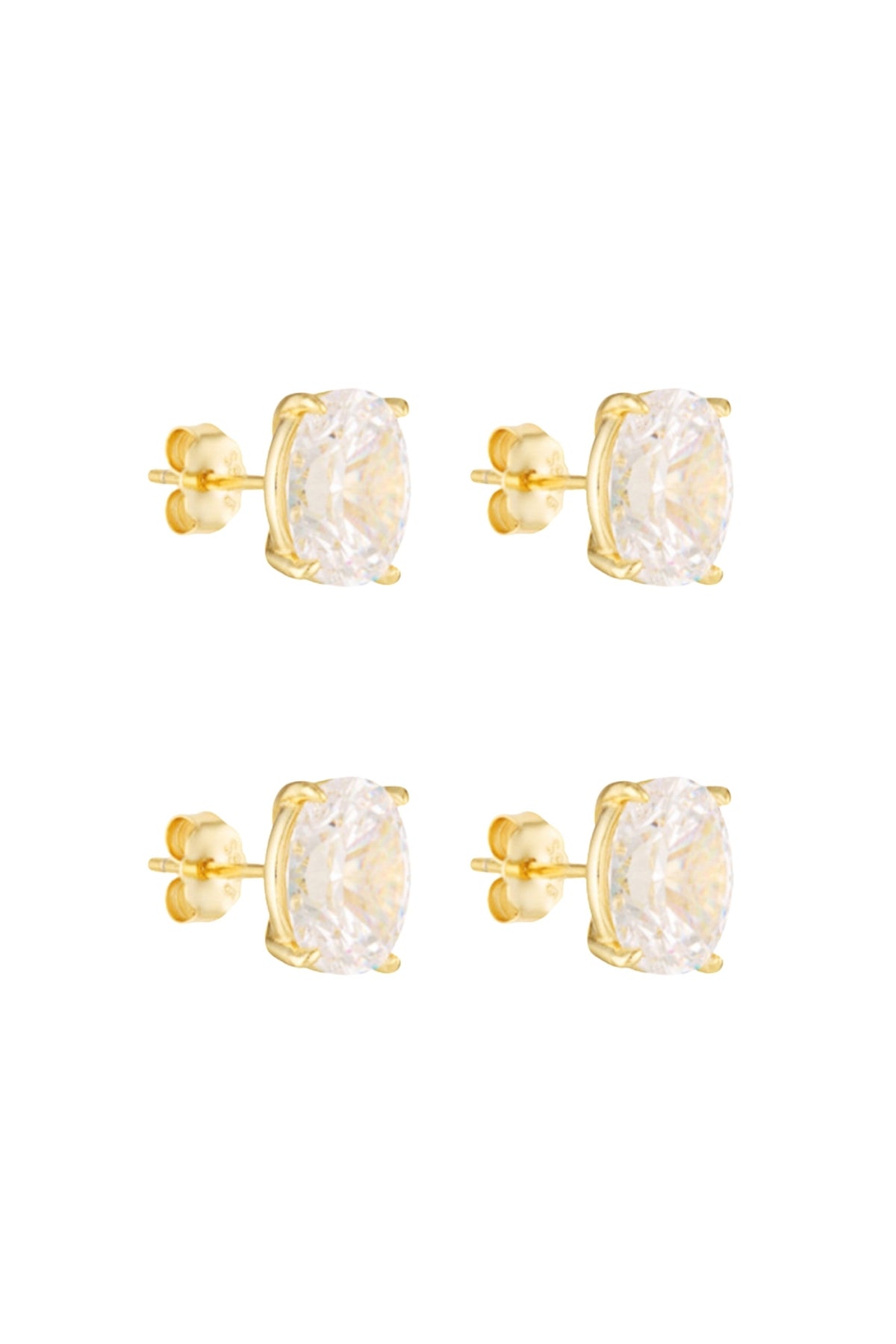 Oval Studs 2CT Set