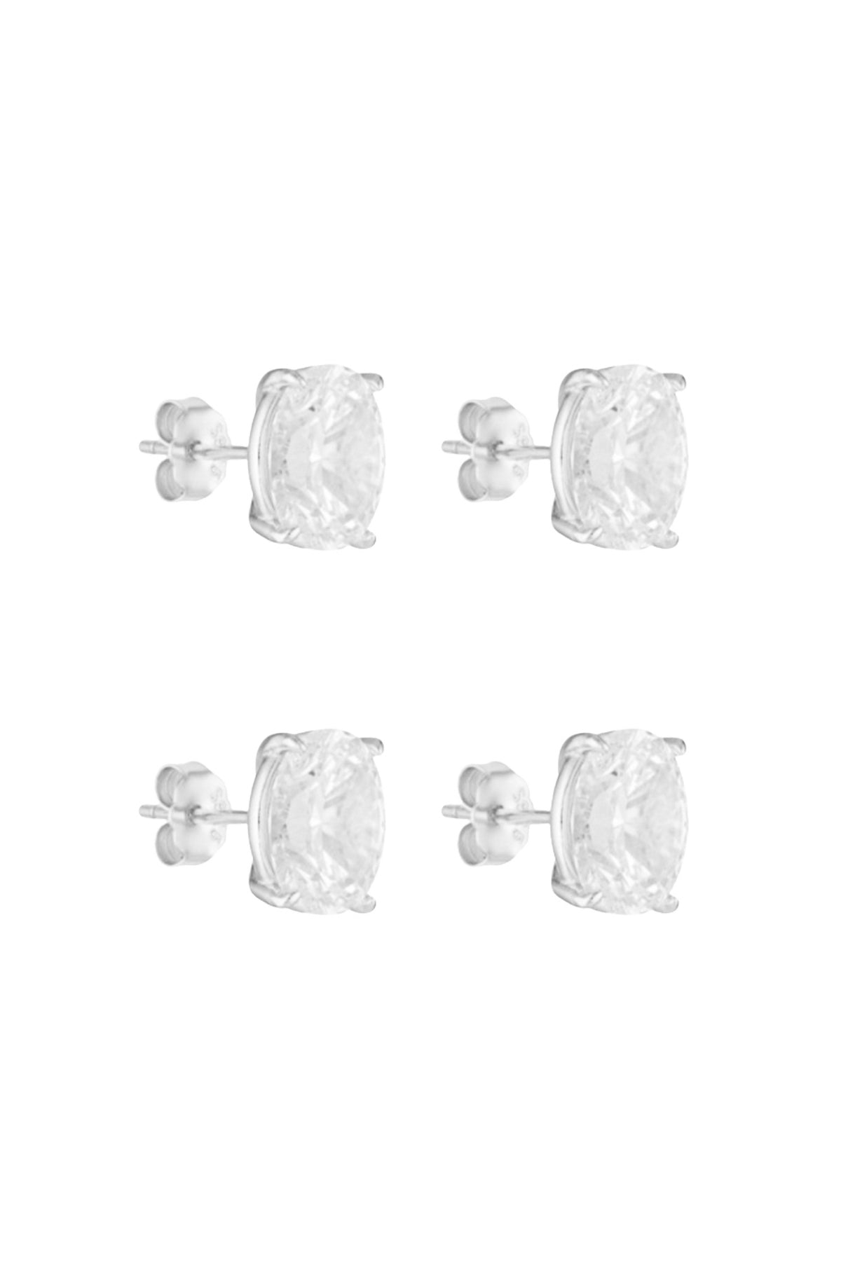 Porter Jewellery | Sterling Silver | Oval Studs 2ct Set