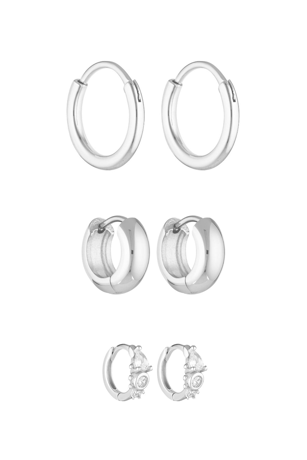 Porter Jewellery | 18k Gold Vermeil | 90's Hoops 20mm | Petite Thick Huggies 8mm | Heirloom Huggies Set