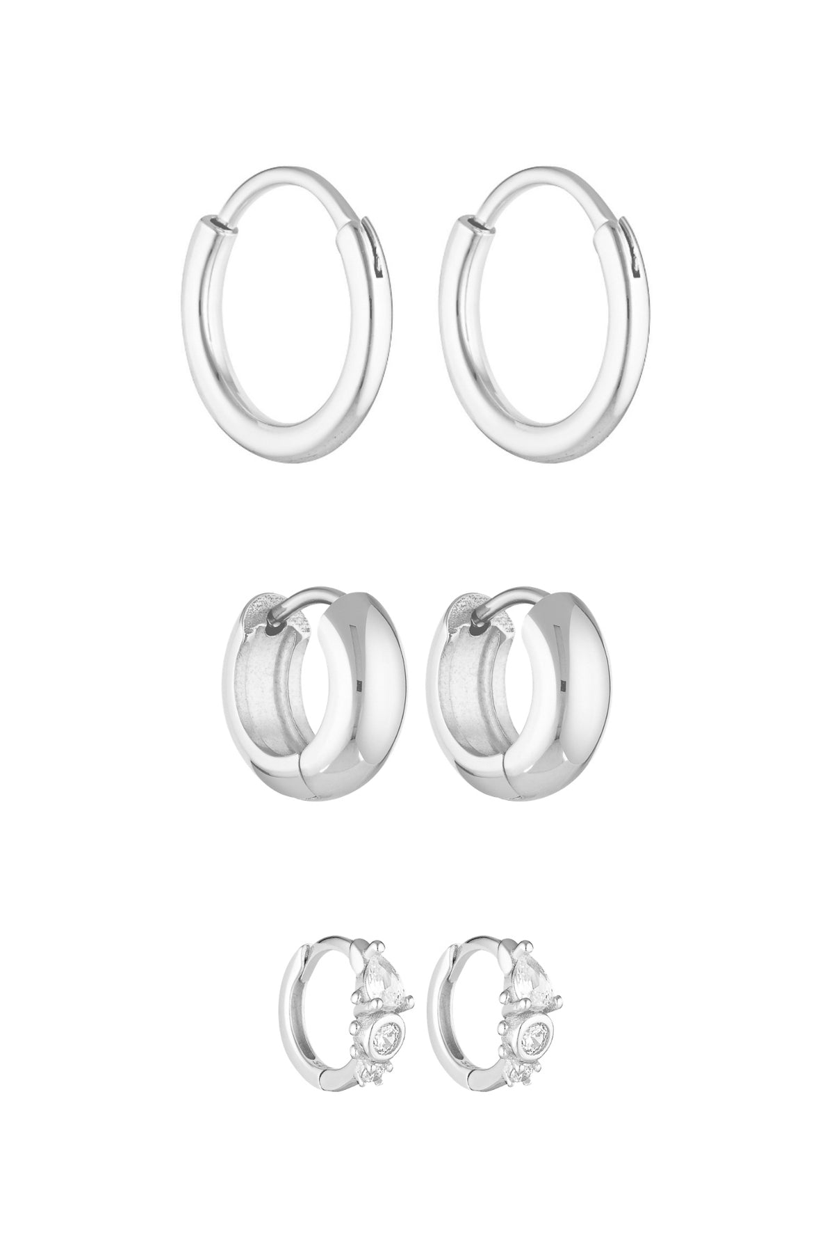 Porter Jewellery | 18k Gold Vermeil | 90's Hoops 20mm | Petite Thick Huggies 8mm | Heirloom Huggies Set
