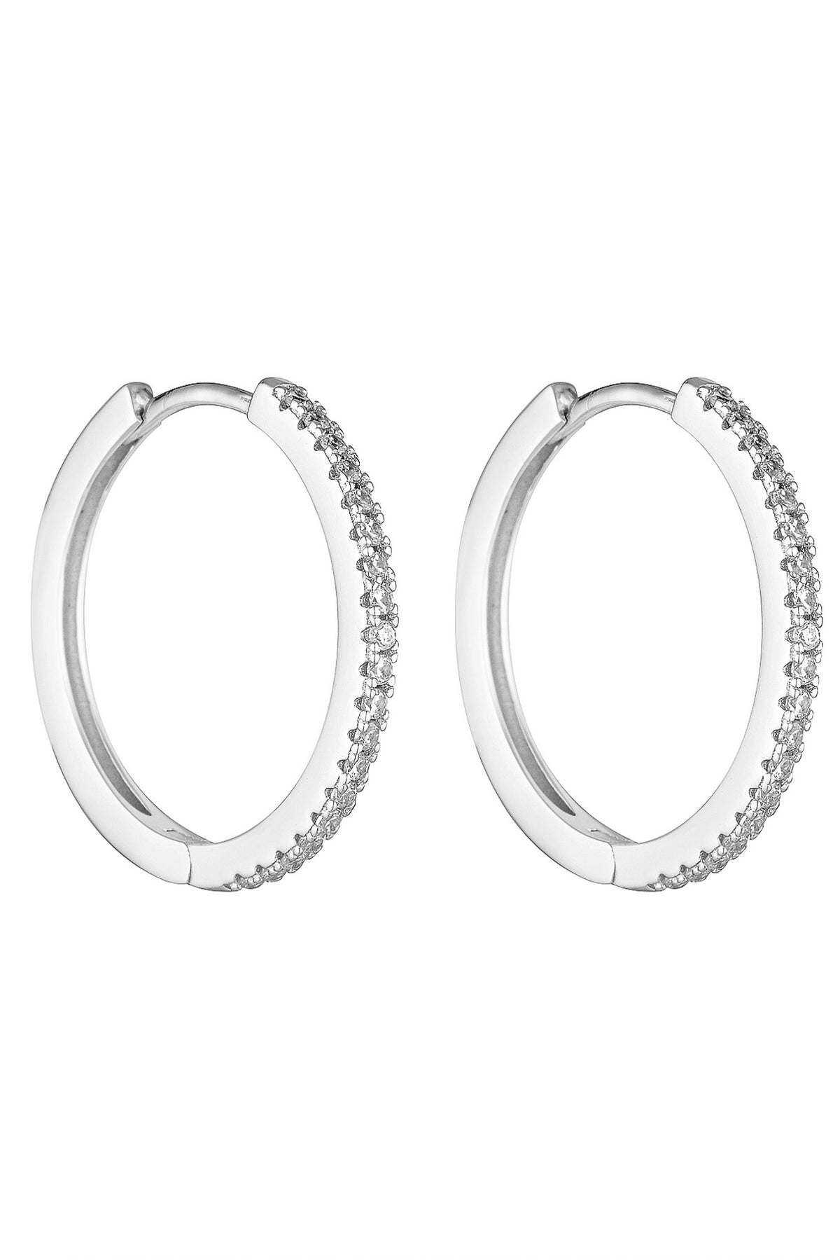 Angel Hoops - Silver/Clear - 20mm