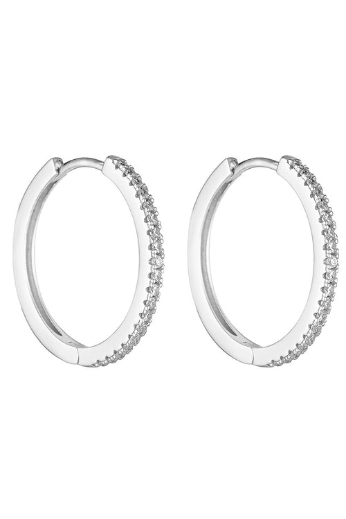(Coming Soon) Angel Hoops - Silver/Clear - 20mm