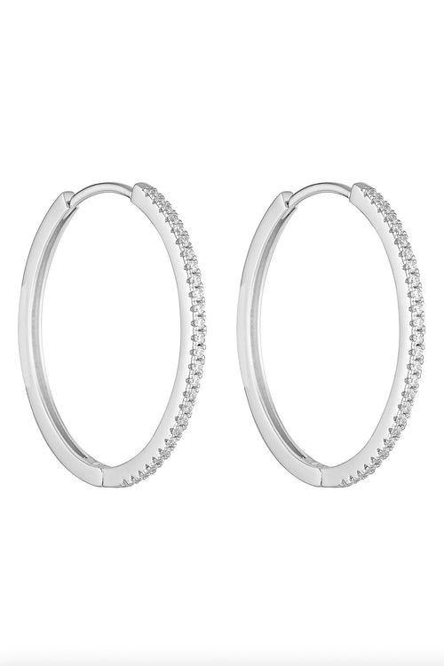 (Coming Soon) Angel Hoops - Silver/Clear - 30mm