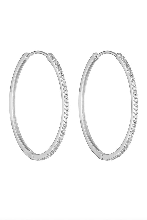 (Coming Soon) Angel Hoops - Silver/Clear - 40mm