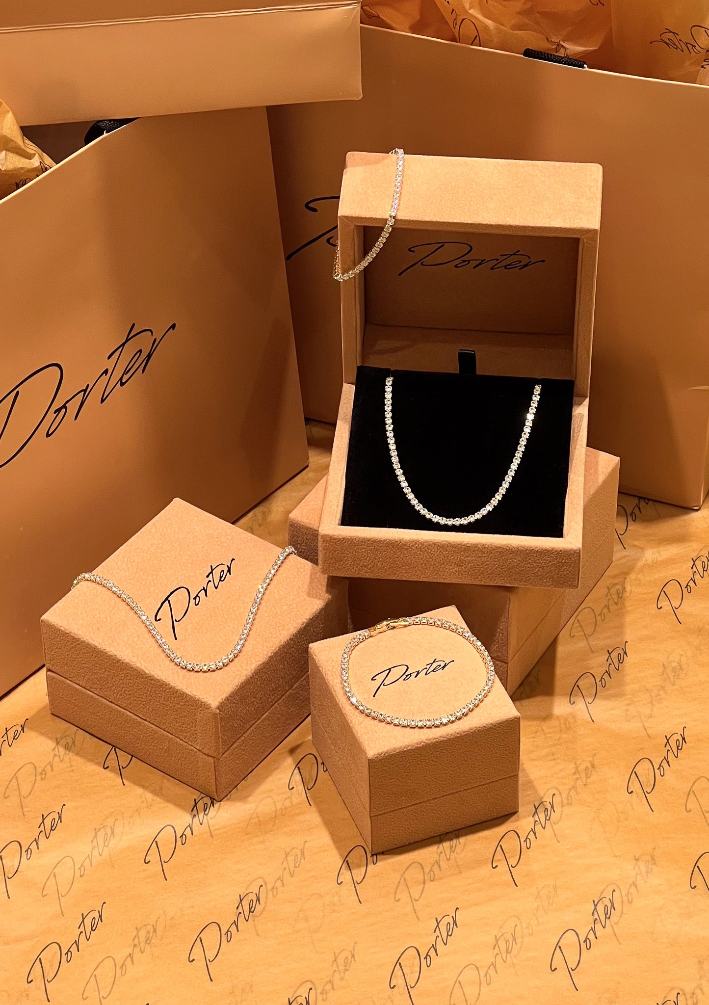 Porter Jewellery | 18k Gold Vermeil | Baby Celestial Necklace Bracelet Set