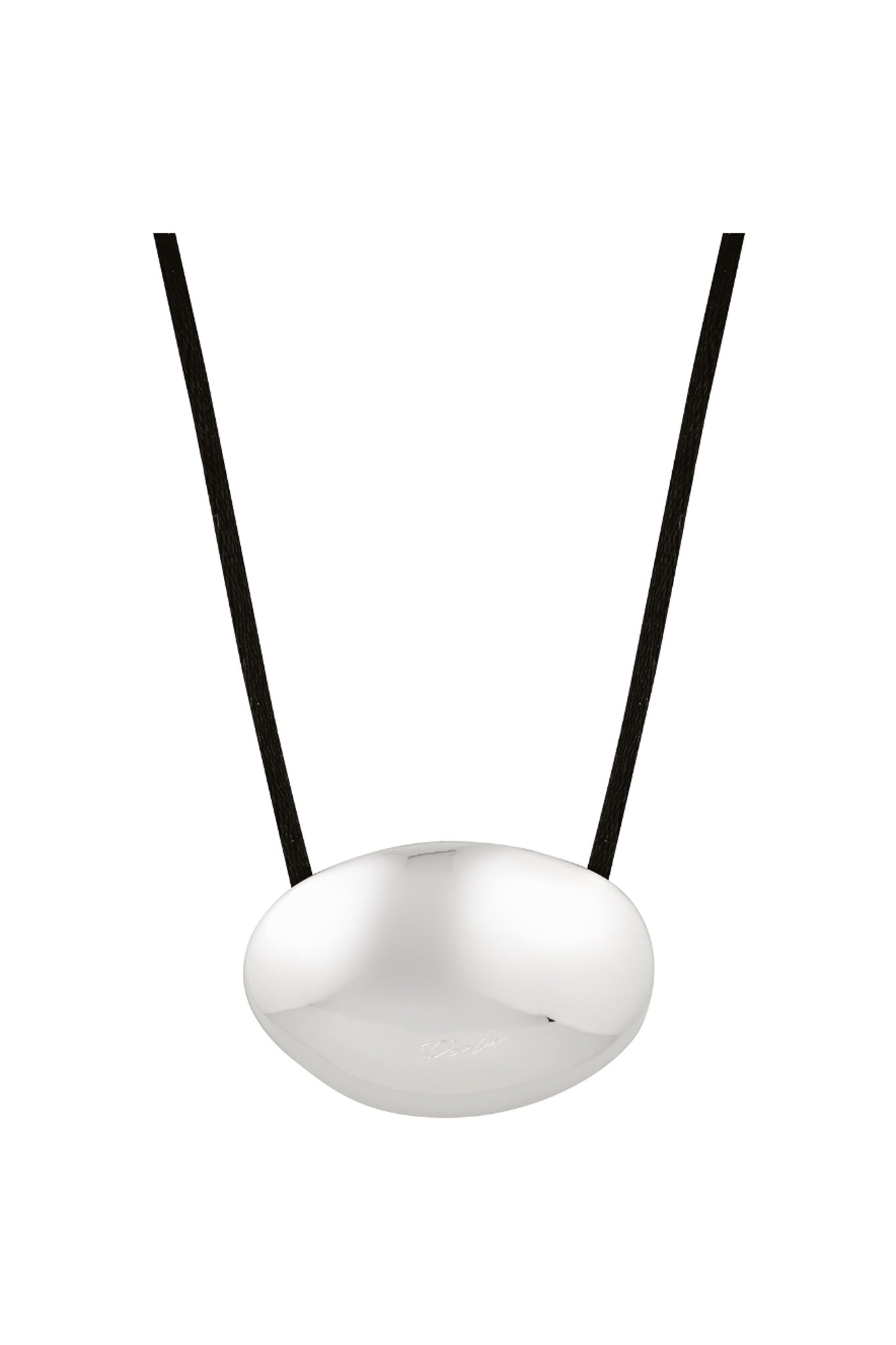 Porter Jewellery | 18k gold Vermeil | Bean Necklace Ebony Silver