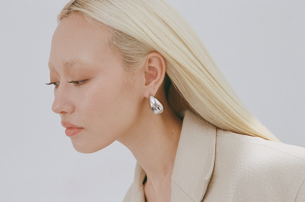 Porter Jewellery | 18k Gold Vermeil | Blob Earrings Silver