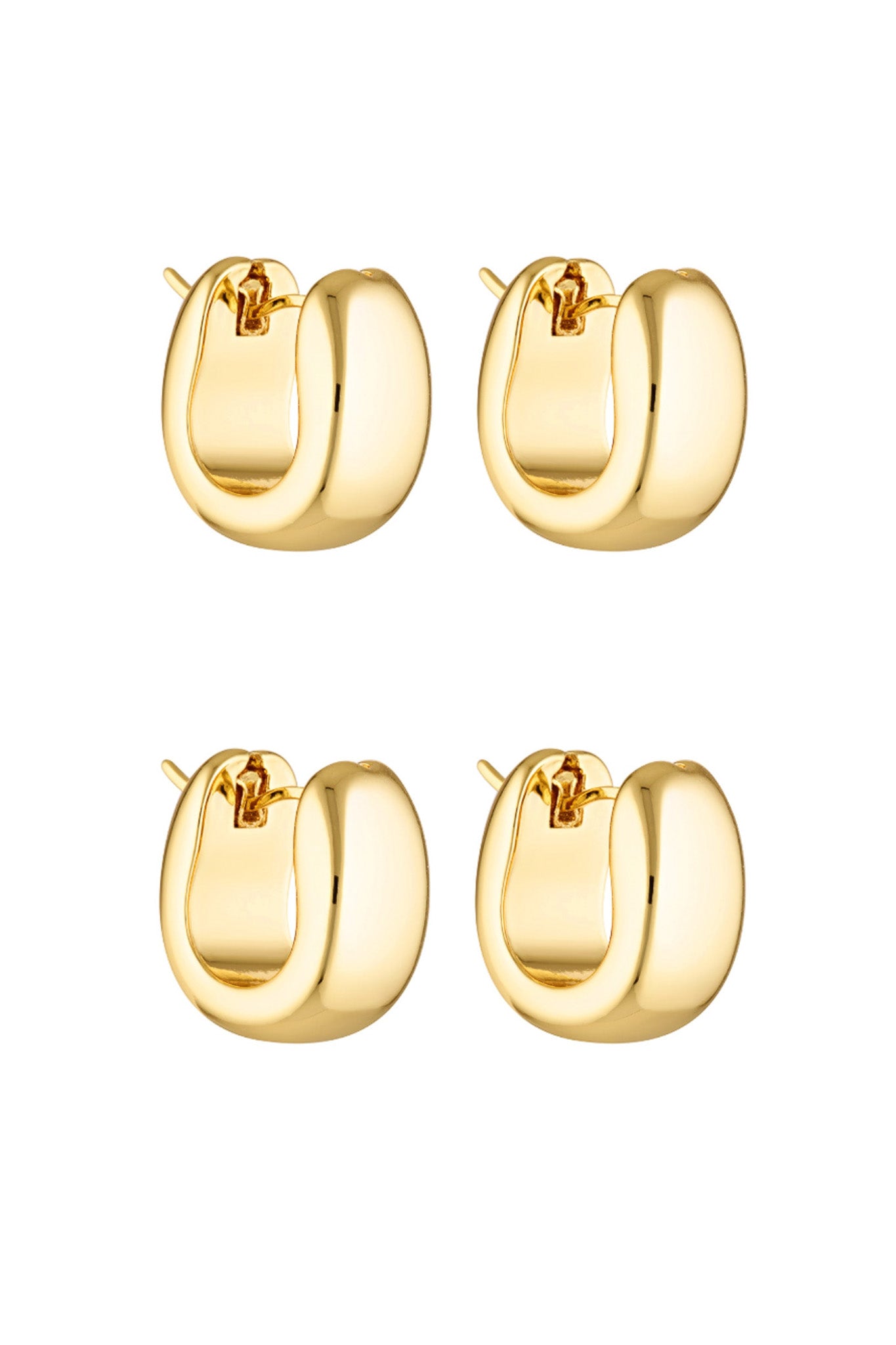 Porter Jewellery | 18k Gold Vermeil | Blob Huggies Set Gold