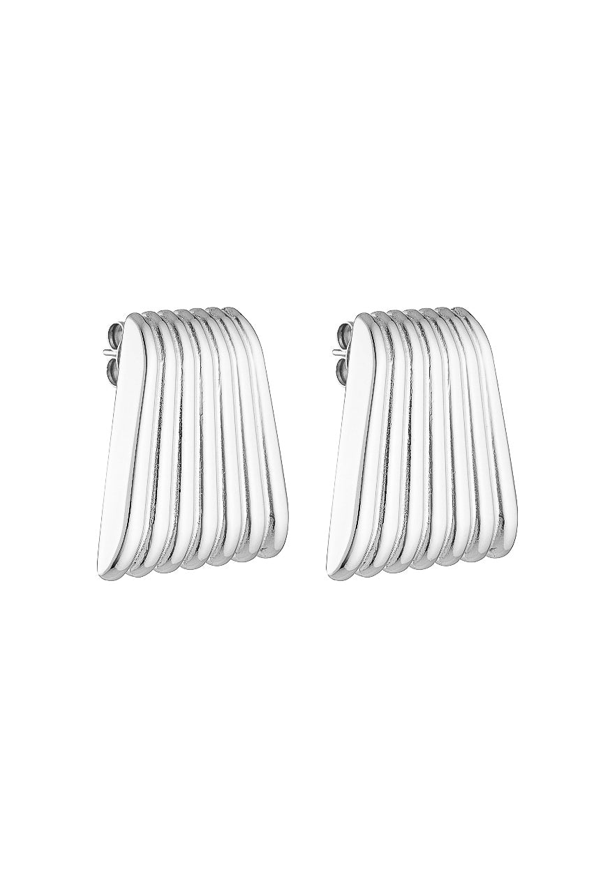 Porter Jewellery | 18k Gold Vermeil | Caterpillar Earrings Silver