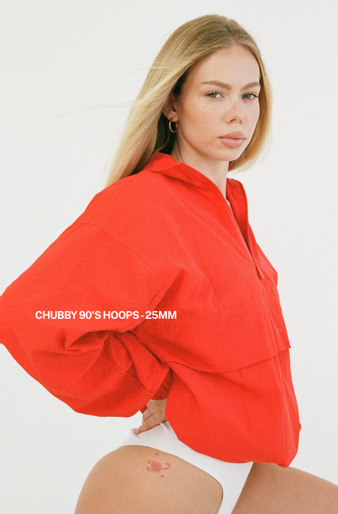Porter Jewellery | 18k Gold Vermeil | Chubby 90's Hoops 25mm