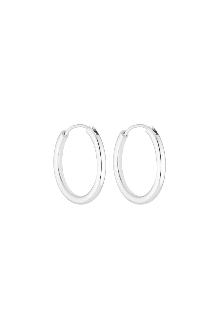 Porter Jewellery | White Gold Vermeil | Chubby 90's Hoops 25mm