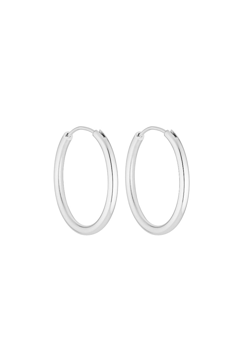 Porter Jewellery | White Gold Vermeil | Chubby 90's Hoops 30mm