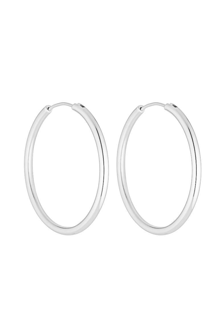 Porter Jewellery | White Gold Vermeil | Chubby 90's Hoops 40mm