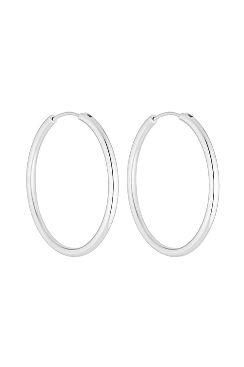Porter Jewellery | White Gold Vermeil | Chubby 90's Hoops 40mm