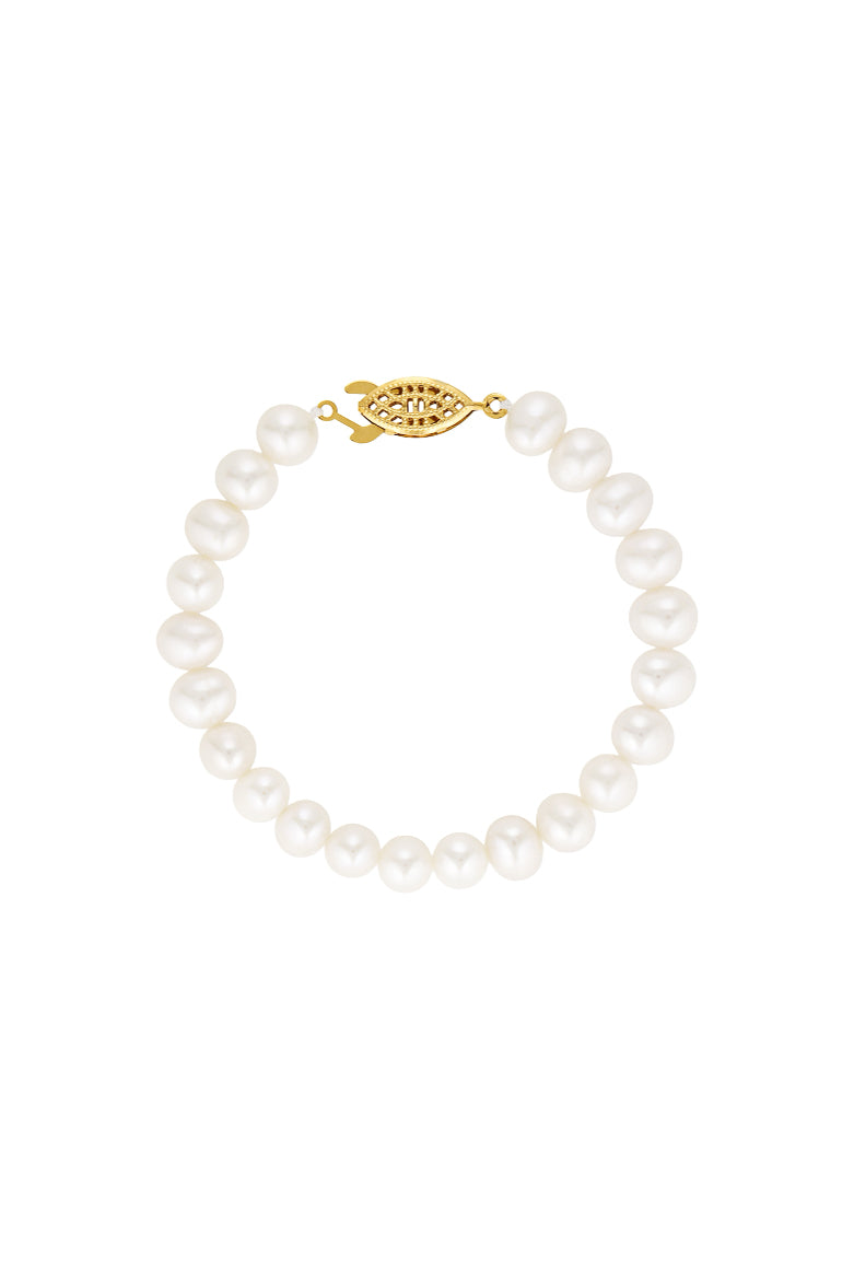 Porter Jewellery | 18k Gold Vermeil | Chubby Pearl Bracelet 8mm