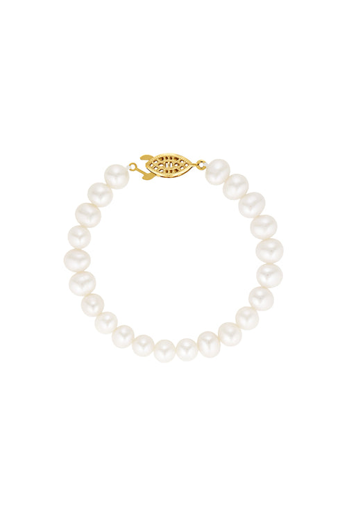 Porter Jewellery | 18k Gold Vermeil | Chubby Pearl Bracelet 8mm