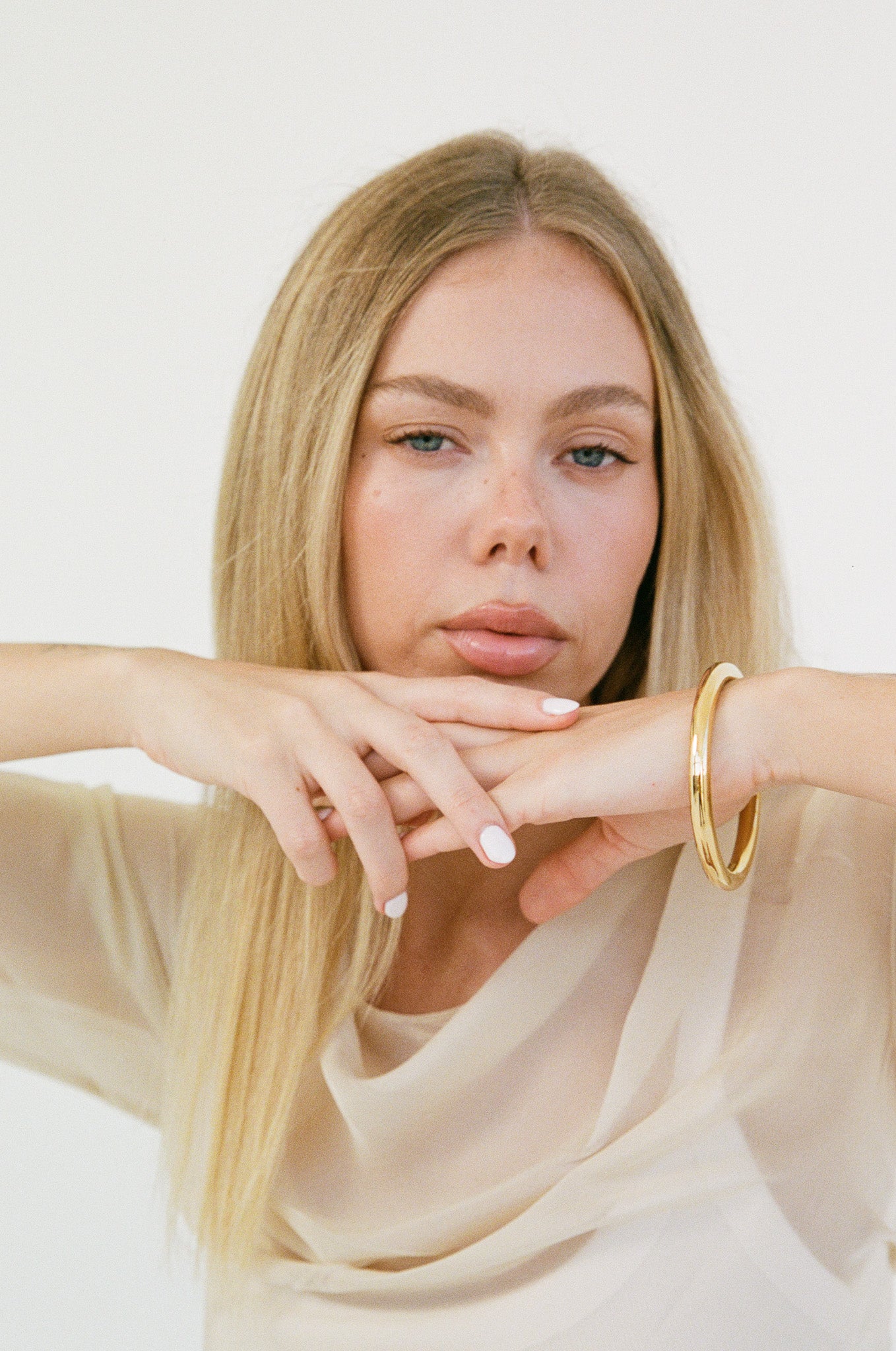 Chubby Tube Bangle - Gold