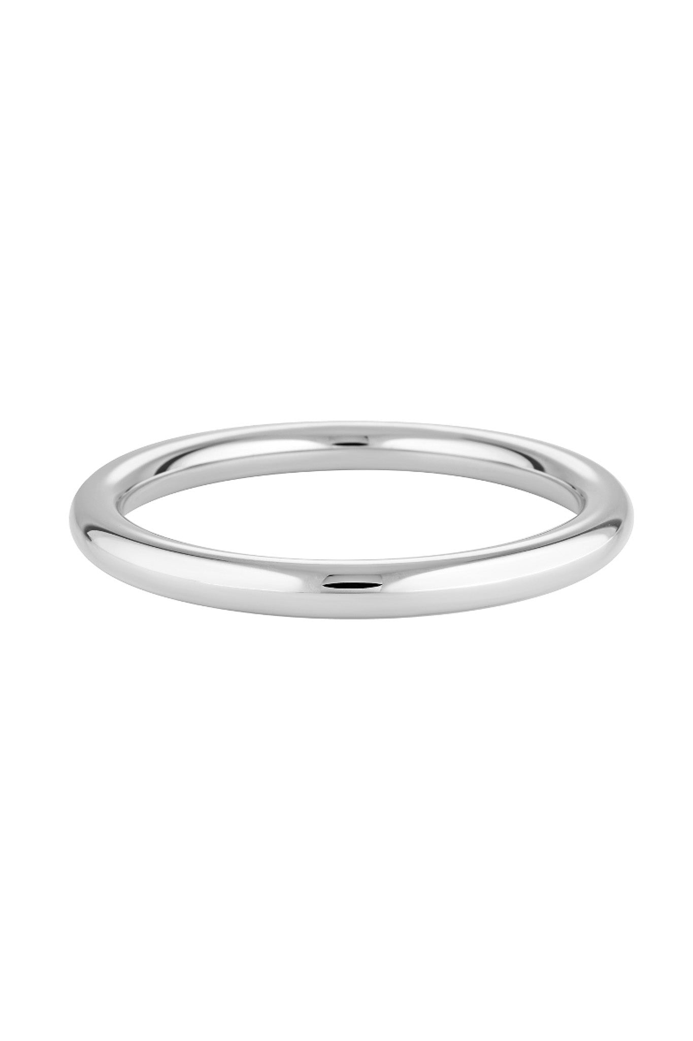 Chubby Tube Bangle - White Gold
