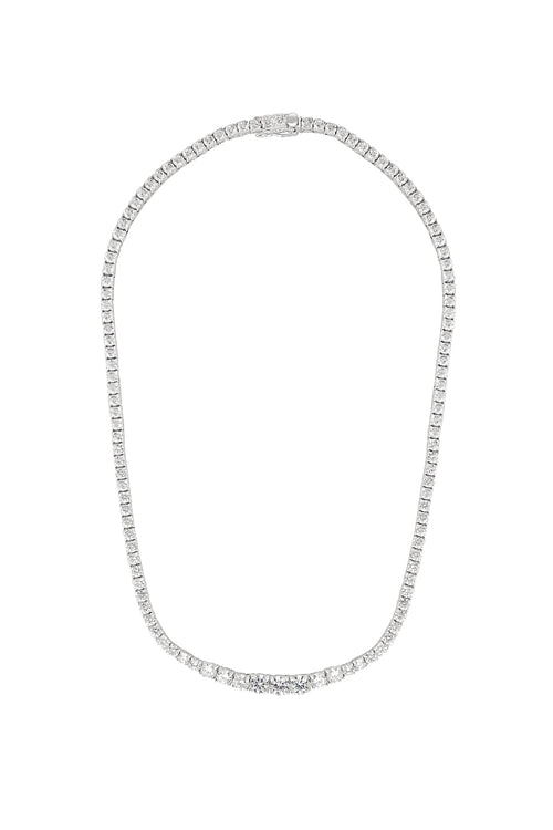 Porter Jewellery | White Gold Vermeil | Graduating Tennis Necklace