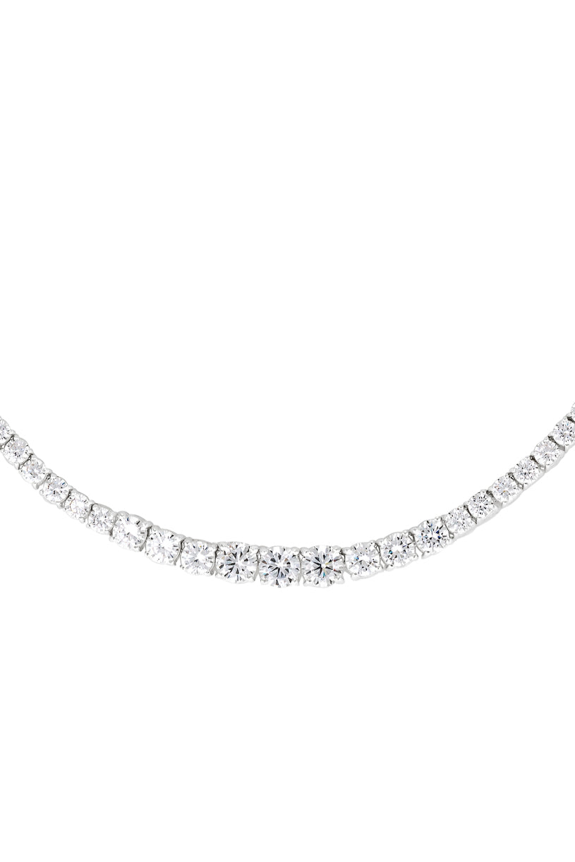 Porter Jewellery | White Gold Vermeil | Graduating Tennis Necklace