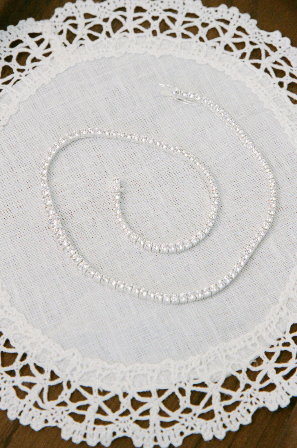 (Coming Soon) Graduating Tennis Necklace - White Gold - Exclusive