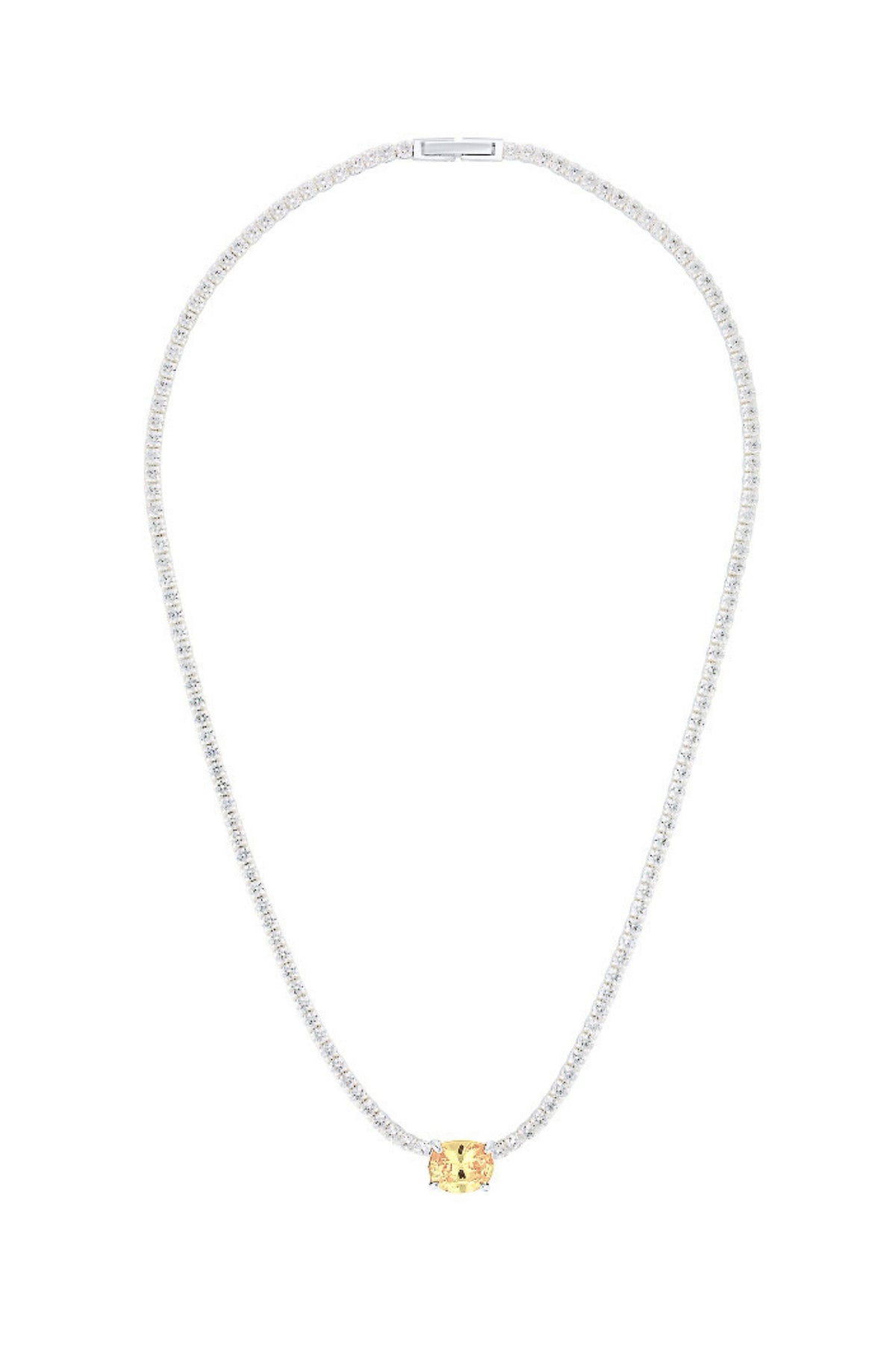 Porter Jewellery | White Gold Vermeil | Heirloom Tennis Necklace Canary