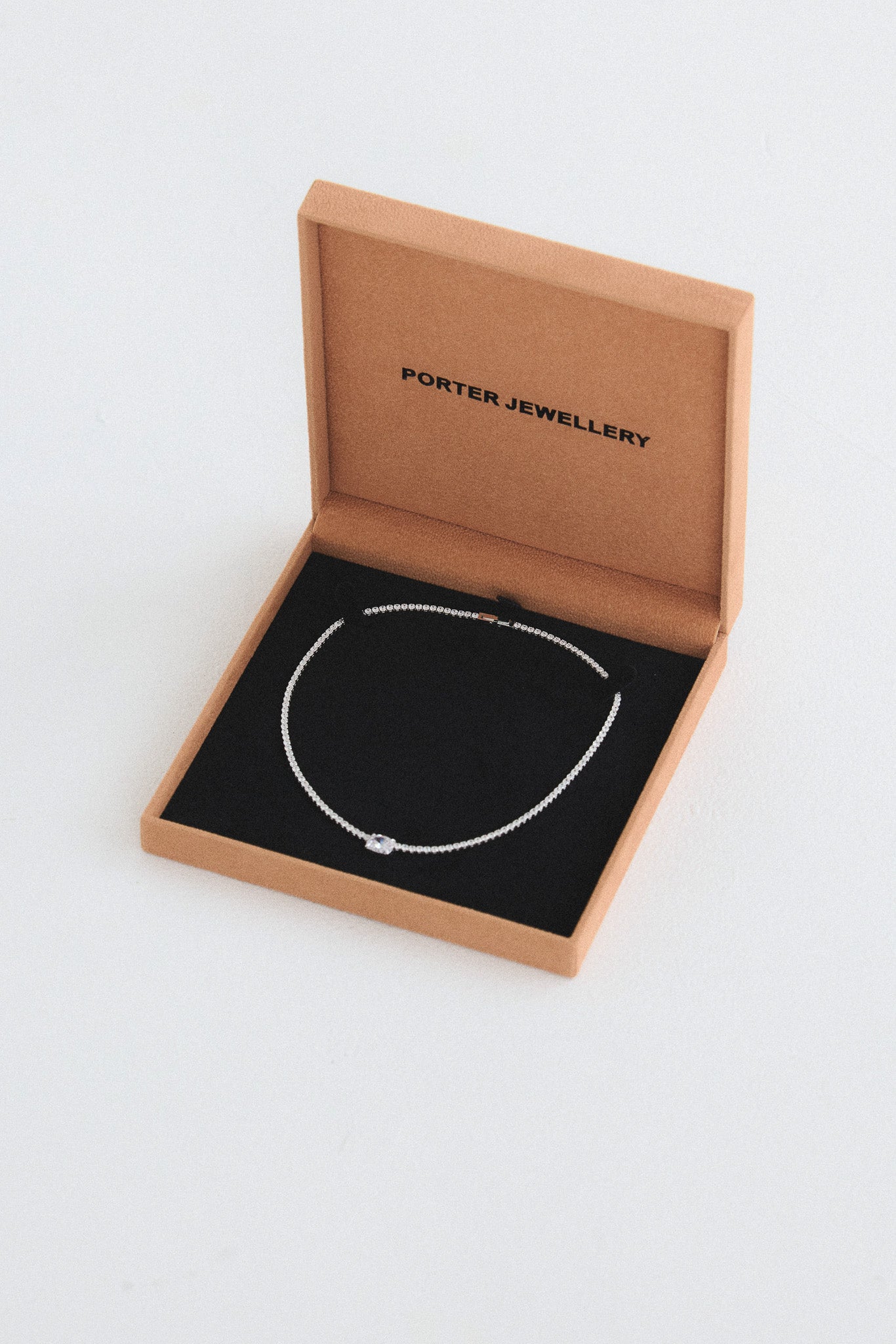 Porter Jewellery | White Gold Plating | Heirloom Tennis Necklace