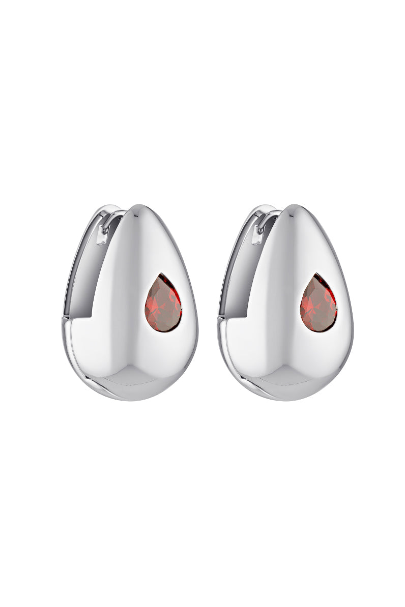 Porter Jewellery | 18k gold vermeil | Heritage Earrings Garnet Silver