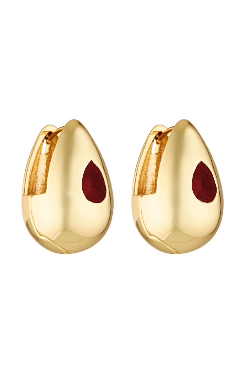 Porter Jewellery | 18k Gold Vermeil | Heritage Earrings Gold Garnet