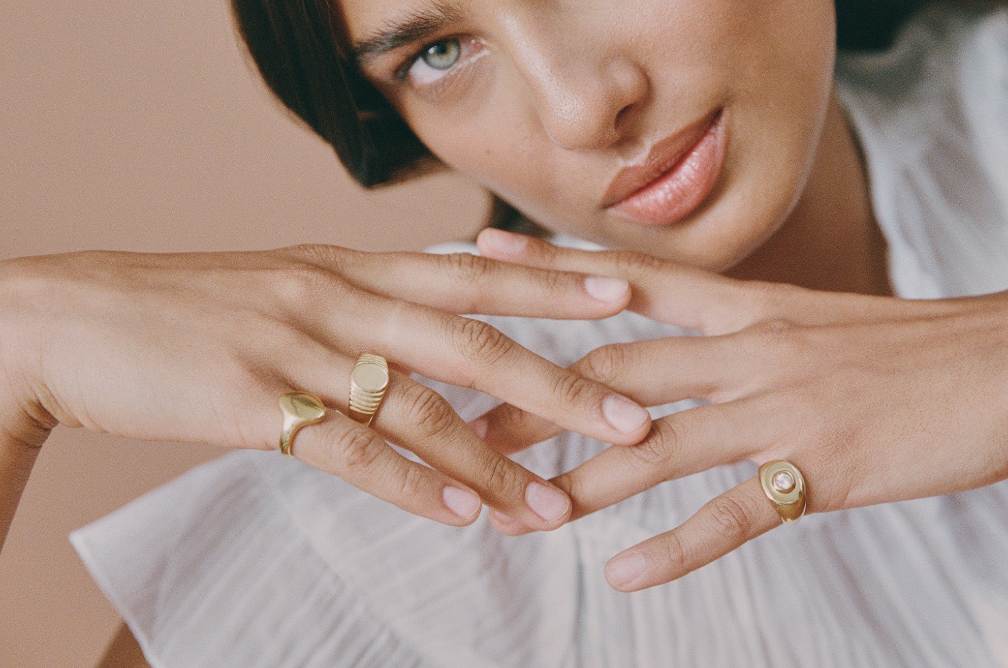 Porter Jewellery | 18k gold Vermeil | Heritage Signet Ring Clear