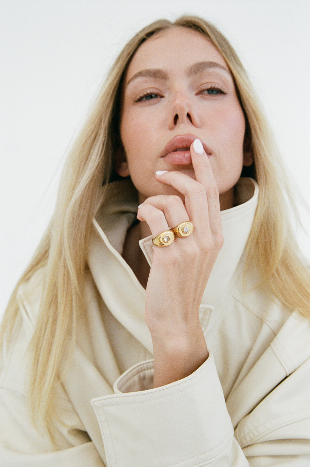 Heritage Signet Ring - Gold/Clear