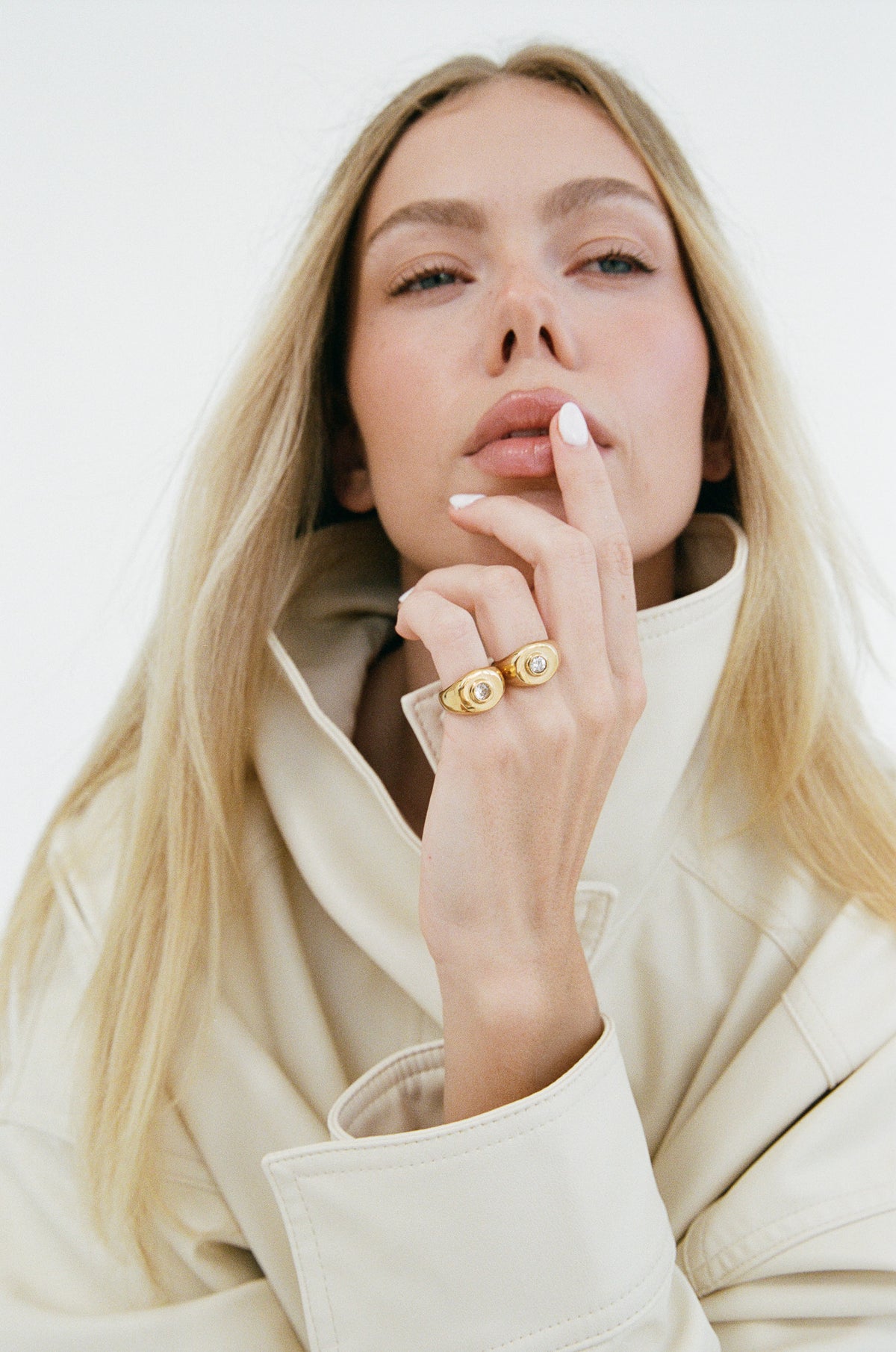 (FINAL SALE) Heritage Signet Ring - Gold/Clear