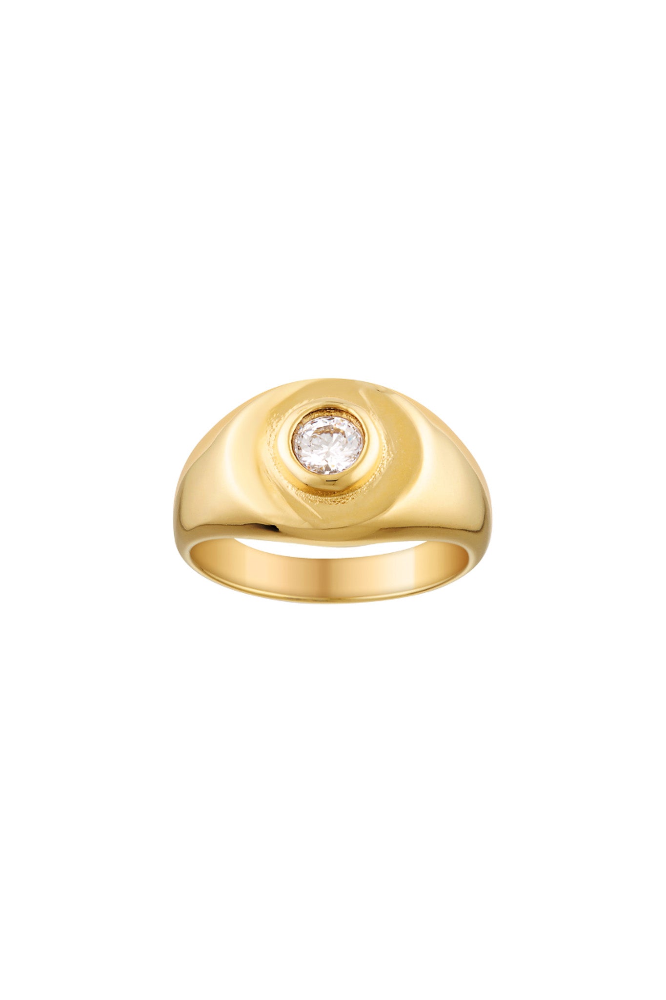 Porter Jewellery | 18k gold Vermeil | Heritage Signet Ring Clear