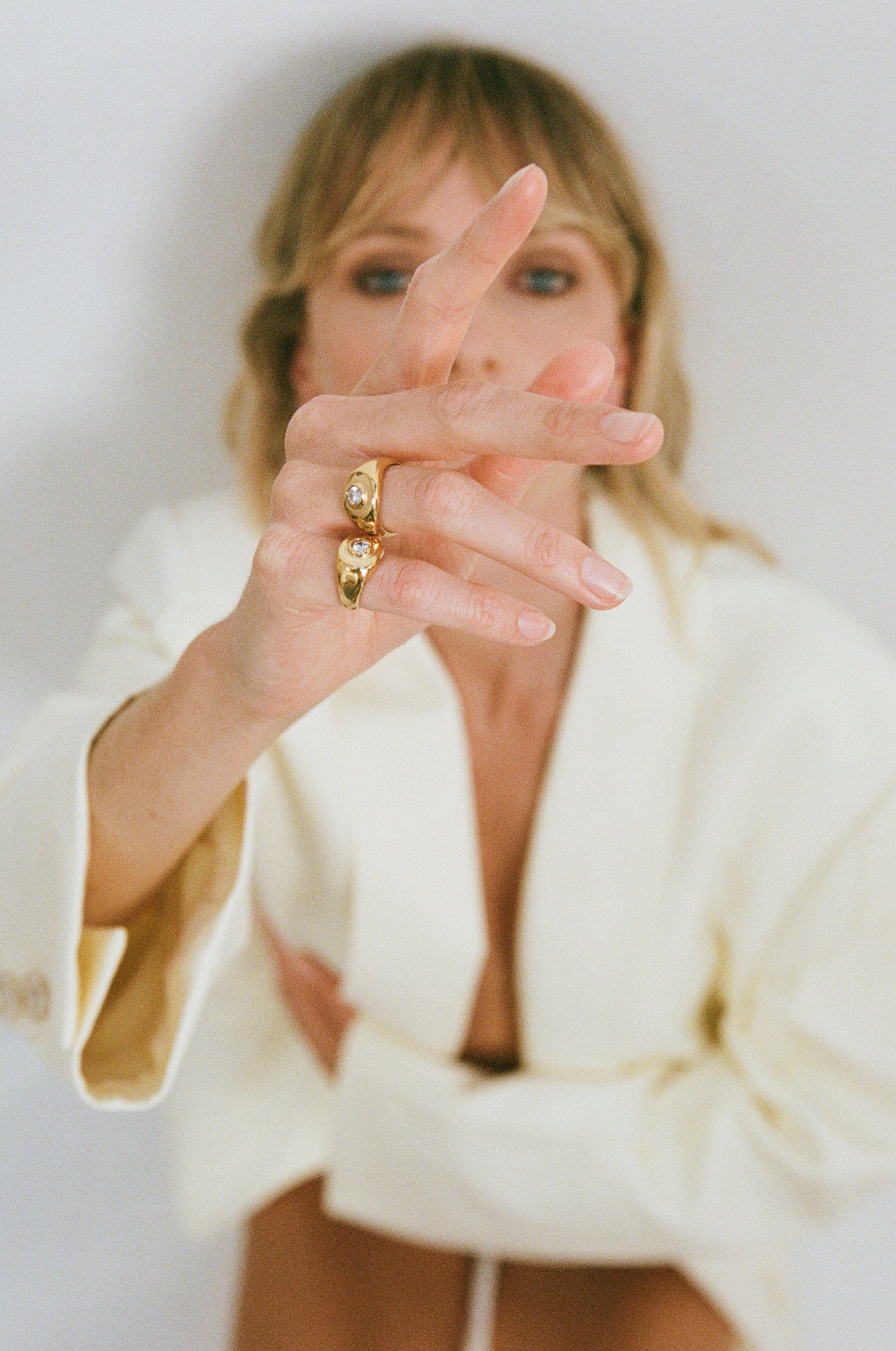 Porter Jewellery | 18k gold vermeil water resistant jewellery | Heritage Signet Ring Gold Clear | Heritage Signet Pinky Ring Gold Clear