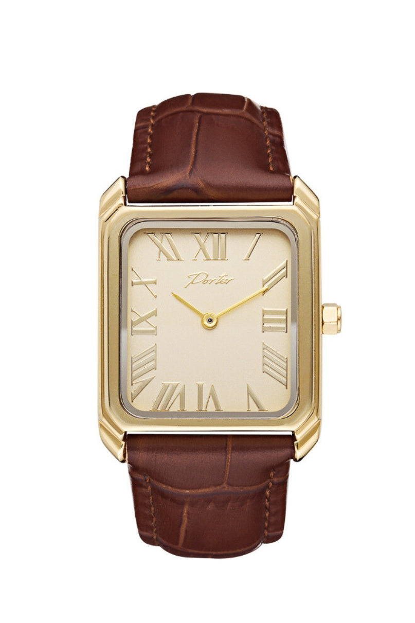 Porter Jewellery | 18k Gold Vermeil | Heritage Watch Walnut