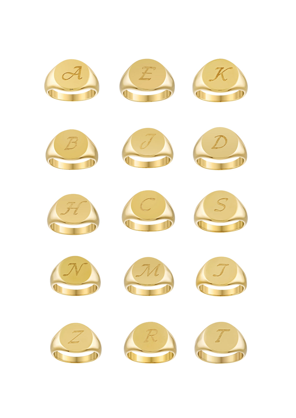 Porter Jewellery | 18k Gold Vermeil | Initial Pinky Signet Ring