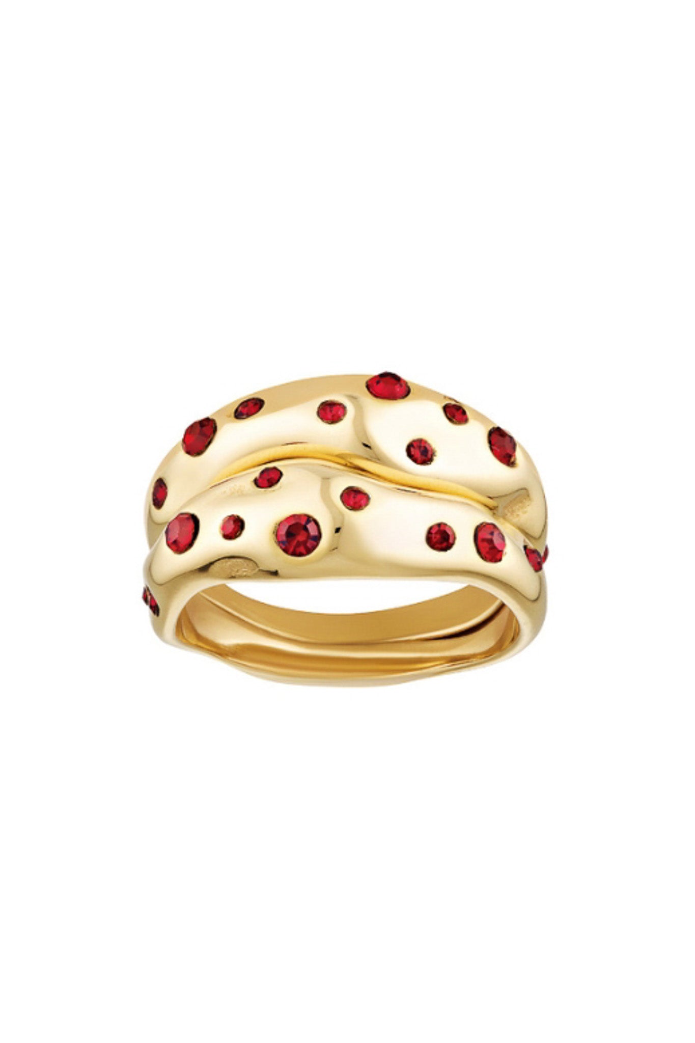 Mali Ring Set Garnet | 18k Gold Vermeil | Water Resistant 