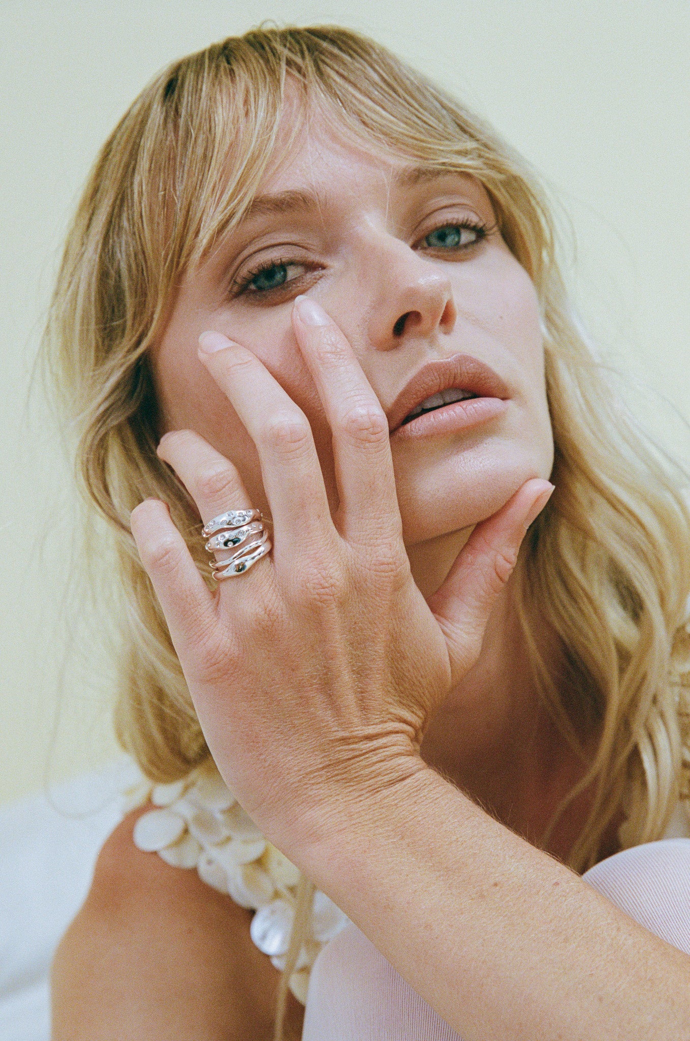 MALI RING SET - SILVER/CLEAR