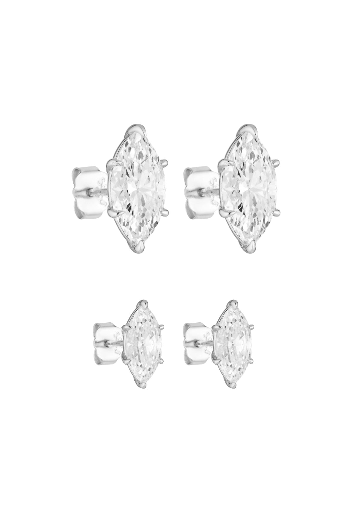 Marquise Studs 1CT & 2CT Set